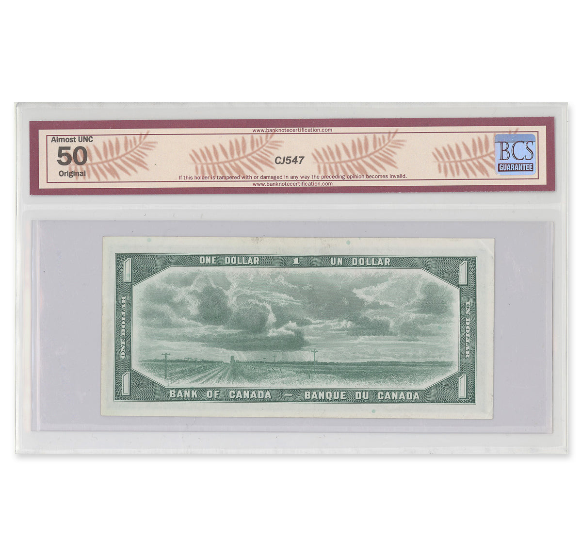 $1 1954 Devil's Face Series BC-29a Coyne-Towers Prefix C/A BCS AU-50