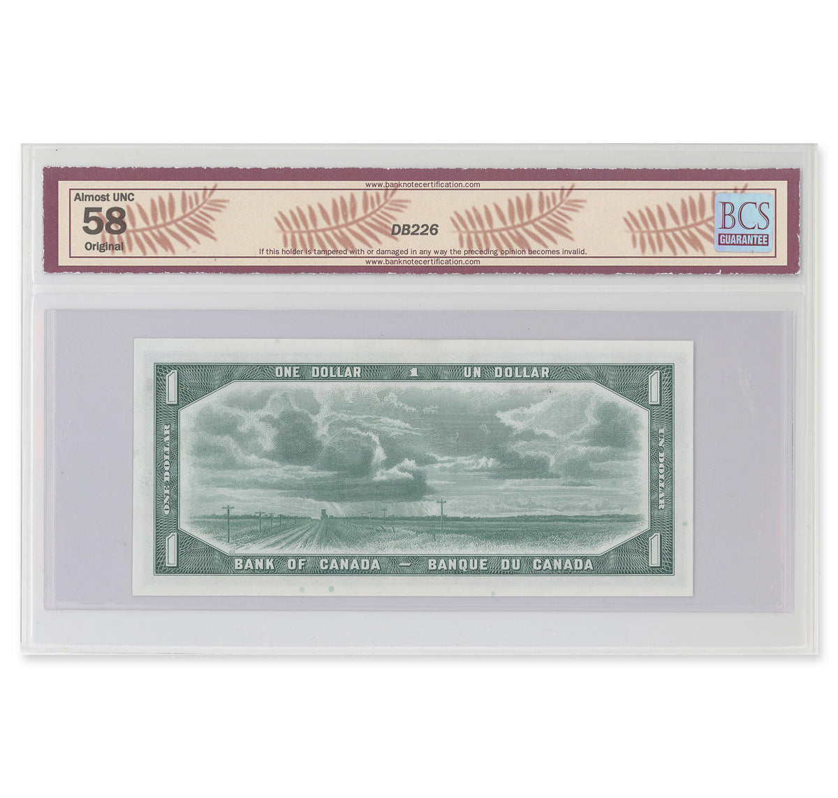 $1 1954 Devil's Face Series BC-29b Beattie-Coyne Prefix N/A BCS AU-58