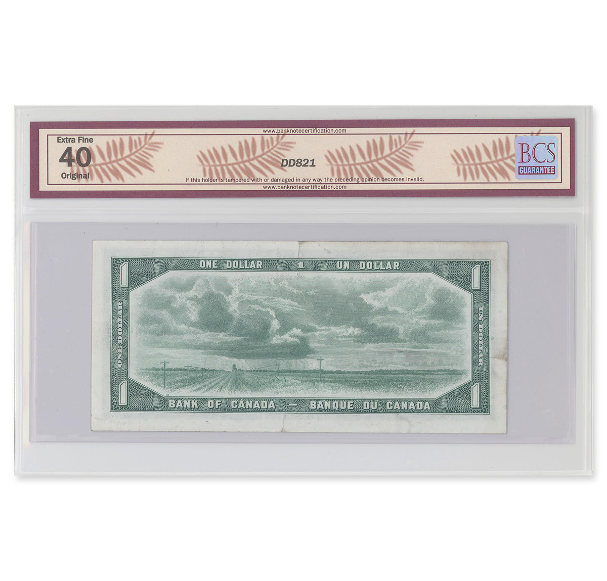 $1 1954 Devil's Face Series BC-29b Beattie-Coyne Prefix I/A BCS EF-40