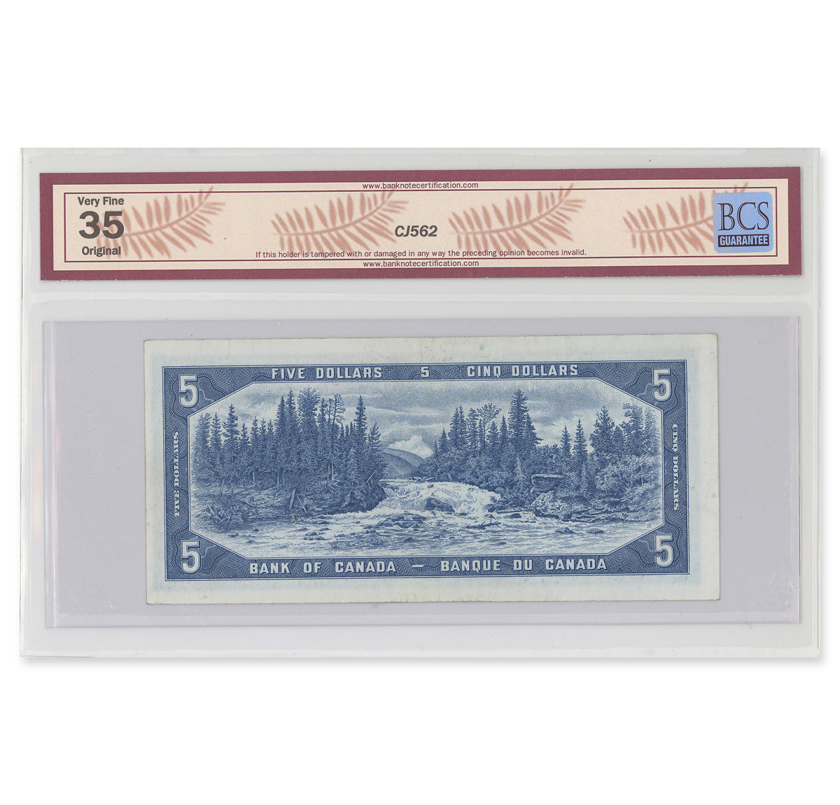 $5 1954 Devil's Face Series BC-31b Beattie-Coyne Prefix G/C BCS VF-35