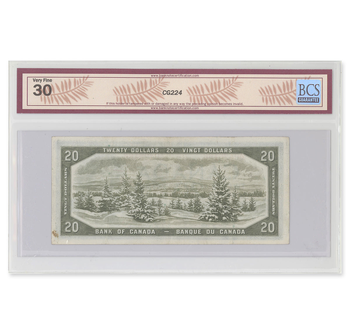 $20 1954 Devil's Face Series BC-33a Coyne-Towers Prefix A/E BCS VF-30