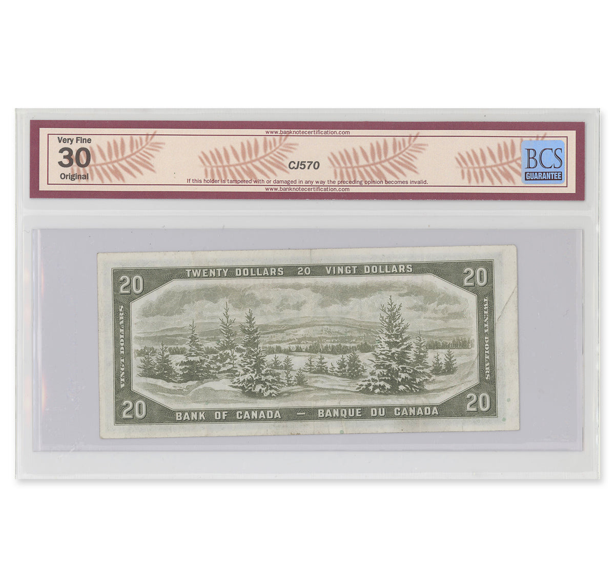 $20 1954 Devil's Face Series BC-33b Beattie-Coyne Prefix C/E BCS VF-30