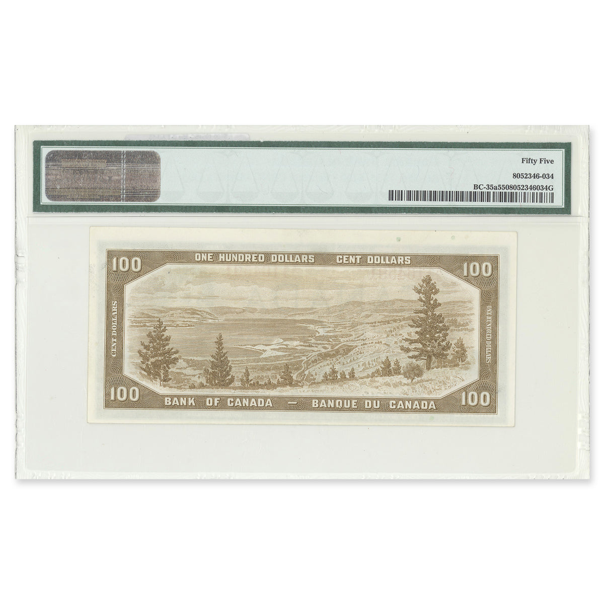 $100 1954 Devil's Face Series BC-35a Coyne-Towers Prefix A/J PMG AU-55