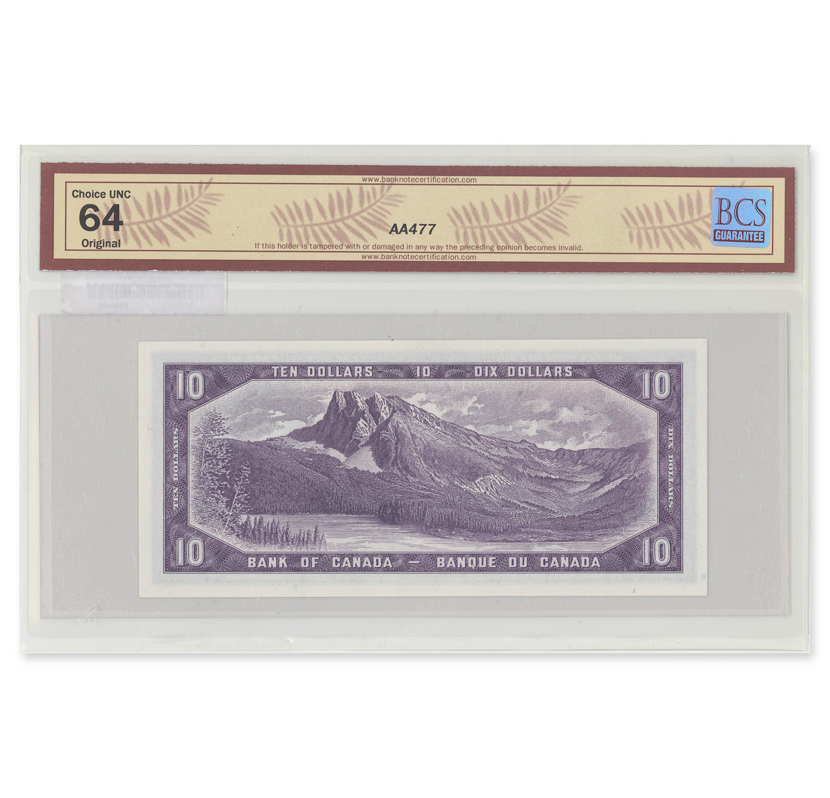 $10 1954 Modified Series BC-40a Beattie-Coyne Prefix B/T BCS CUNC-64