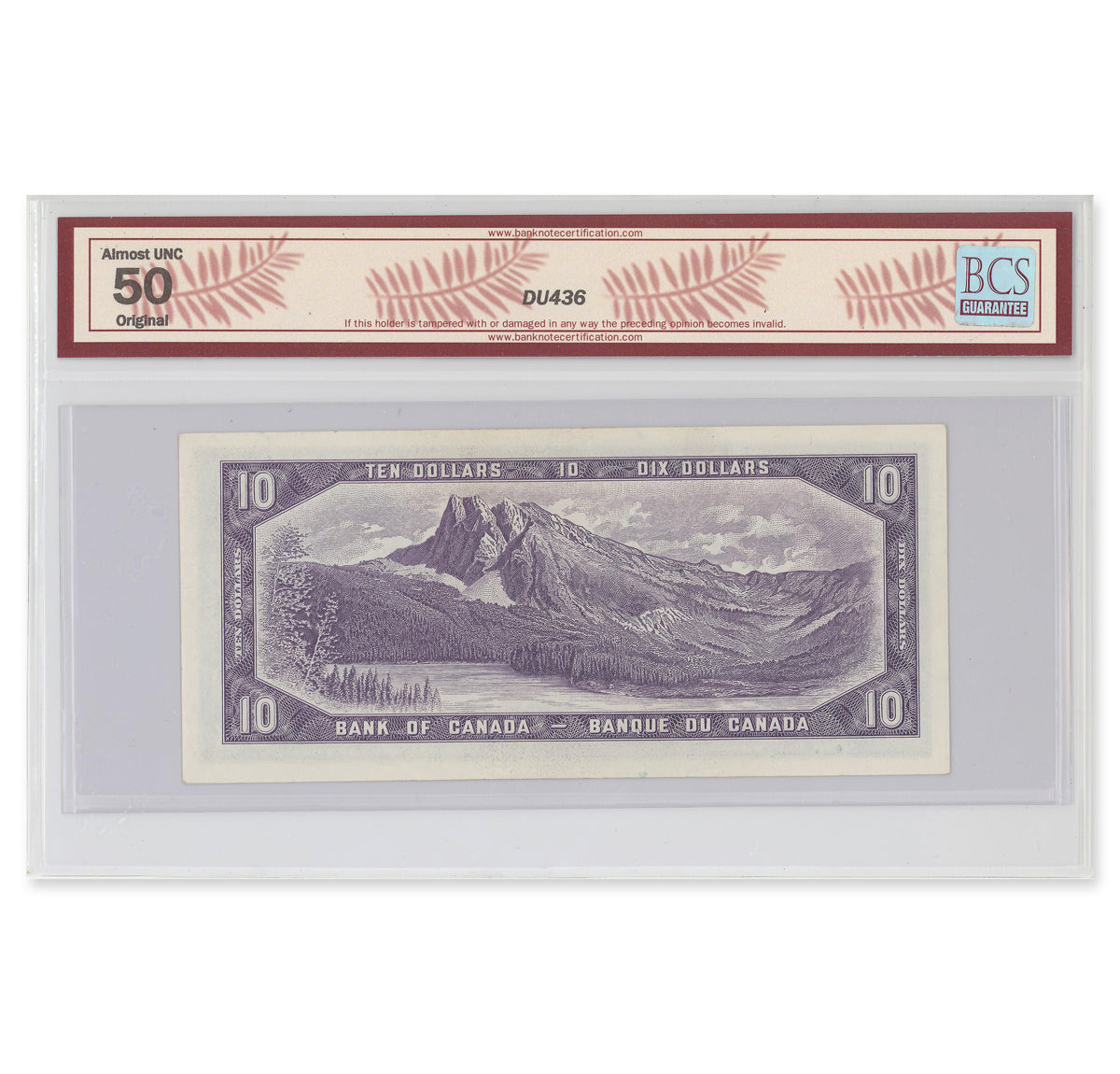 $10 1954 Modified Series BC-40b Beattie-Rasminsky Prefix X/T BCS AU-50