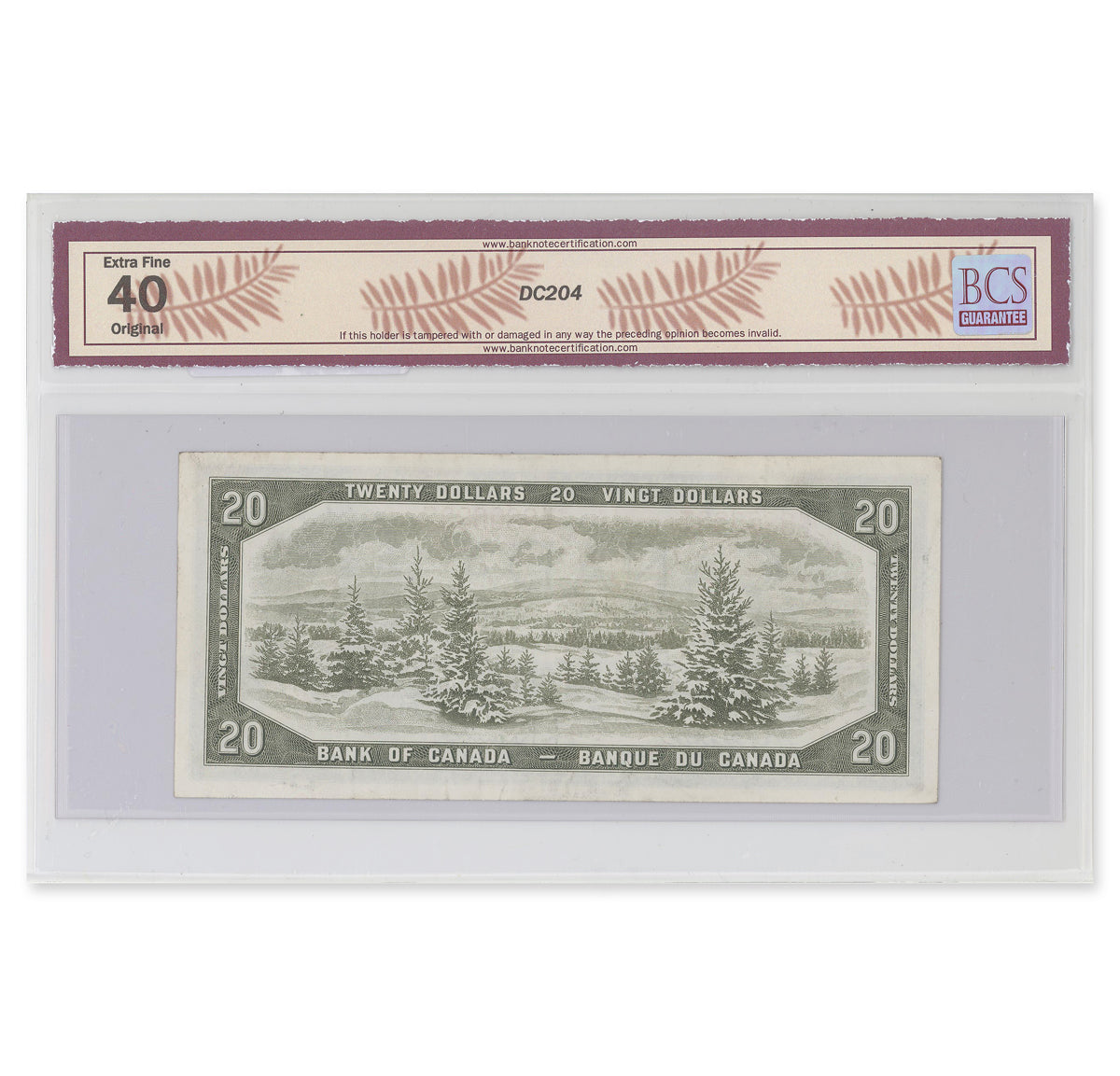 $20 1954 Modified Series BC-41b Beattie-Rasminsky Prefix M/E BCS EF-40