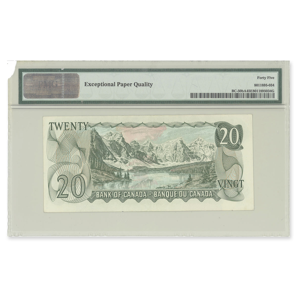 $20 1969 BC-50bA Lawson-Bouey Prefix *WL PMG EF-45