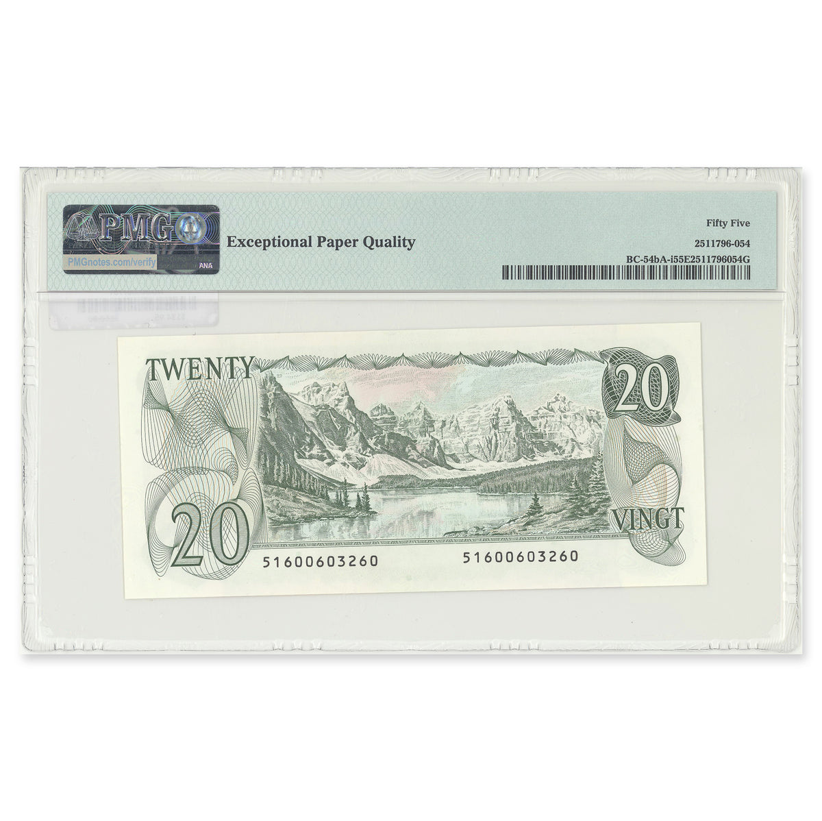 $20 1979 BC-54bA-i Crow-Bouey PMG AU-55