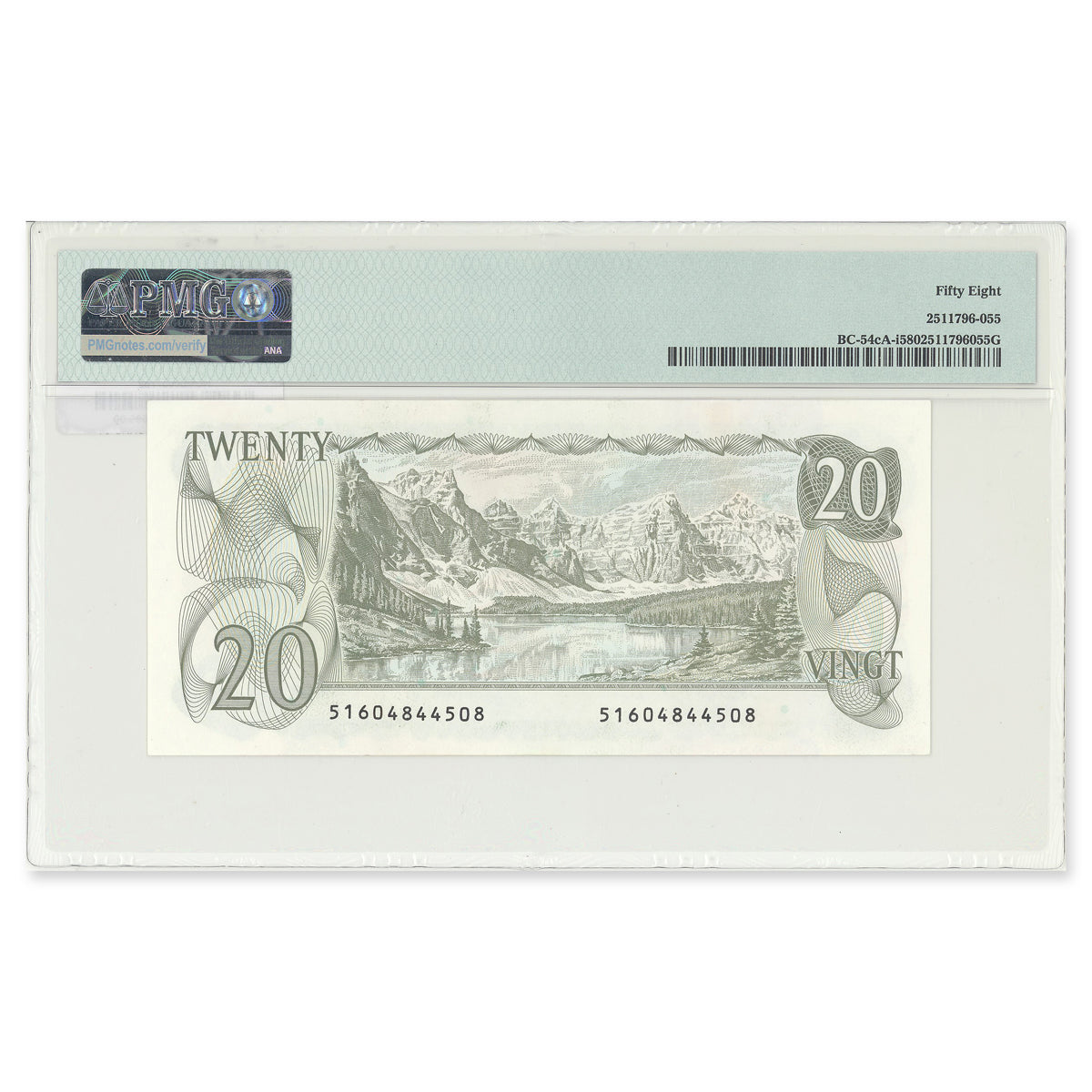 $20 1979 BC-54cA-i Thiessen-Crow PMG AU-58