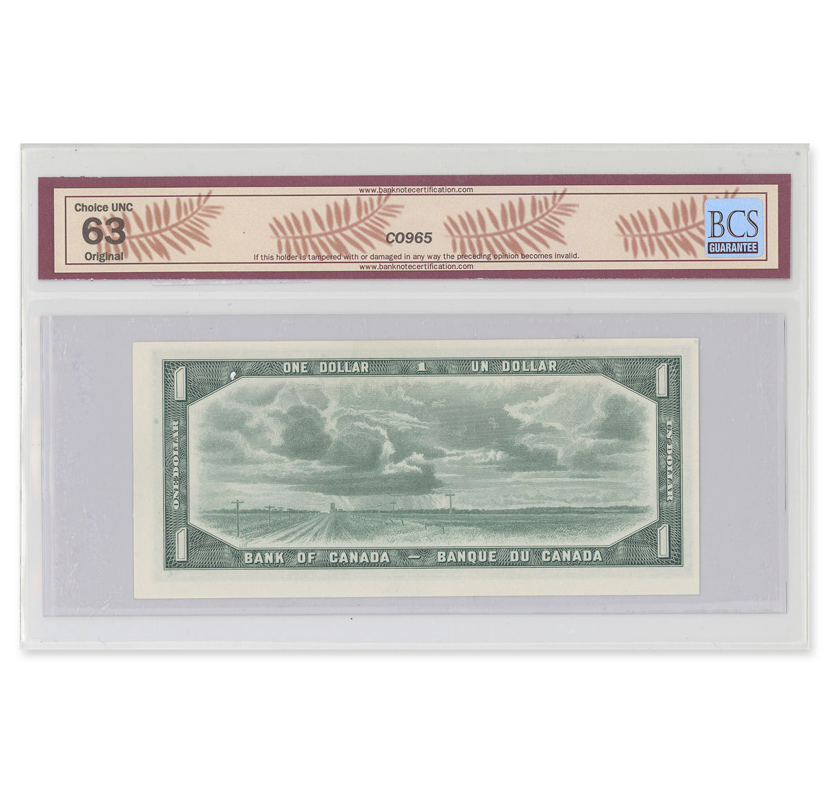 $1 1954 Modified Series BC-37bA Beattie-Rasminsky Prefix *S/O BCS CUNC-63