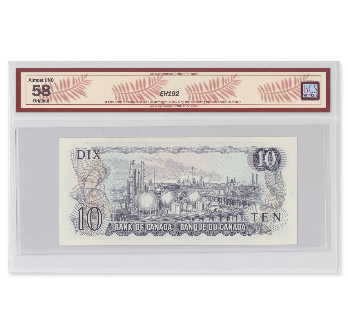 $10 1971 BC-49c Lawson-Bouey Prefix VR BCS AU-58