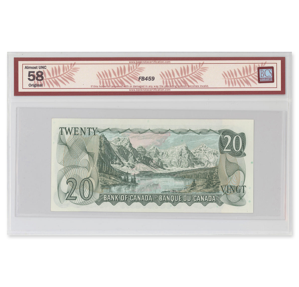 $20 1969 BC-50a Beattie-Rasminsky Prefix EG BCS AU-58