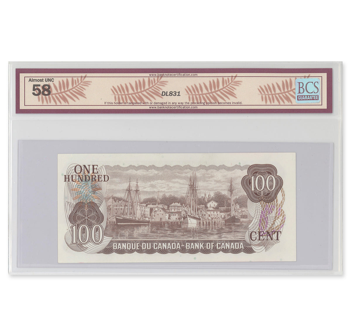 $100 1975 BC-52a Lawson-Bouey Prefix JC BCS AU-58