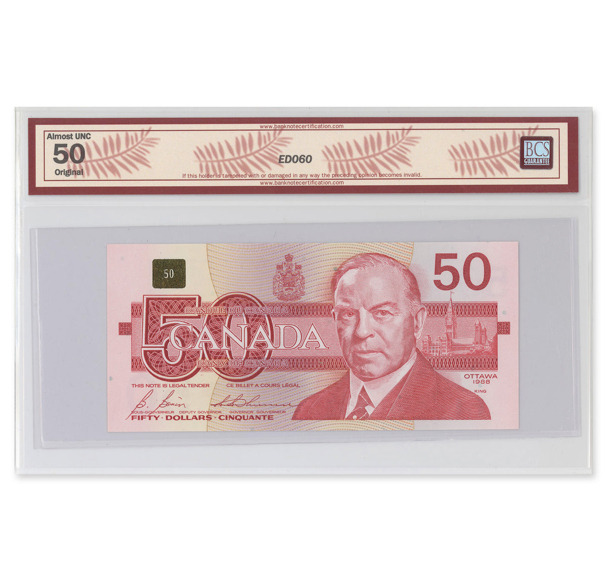 $50 1988 BC-59b Bonin-Thiessen Prefix FHM BCS AU-50