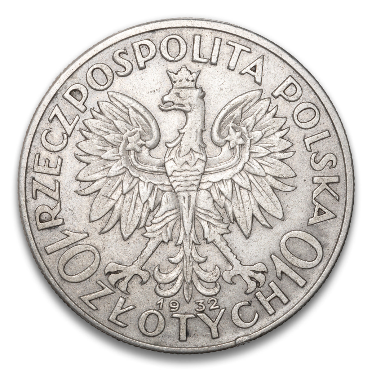 Poland Silver 10 Zlotych 1932