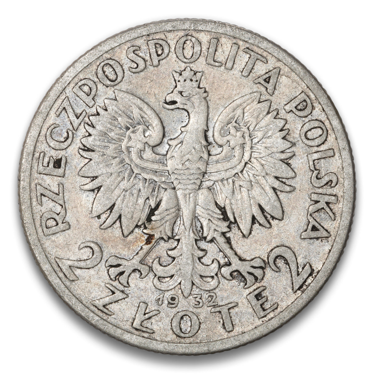 Poland Silver 2 Zlotych 1932