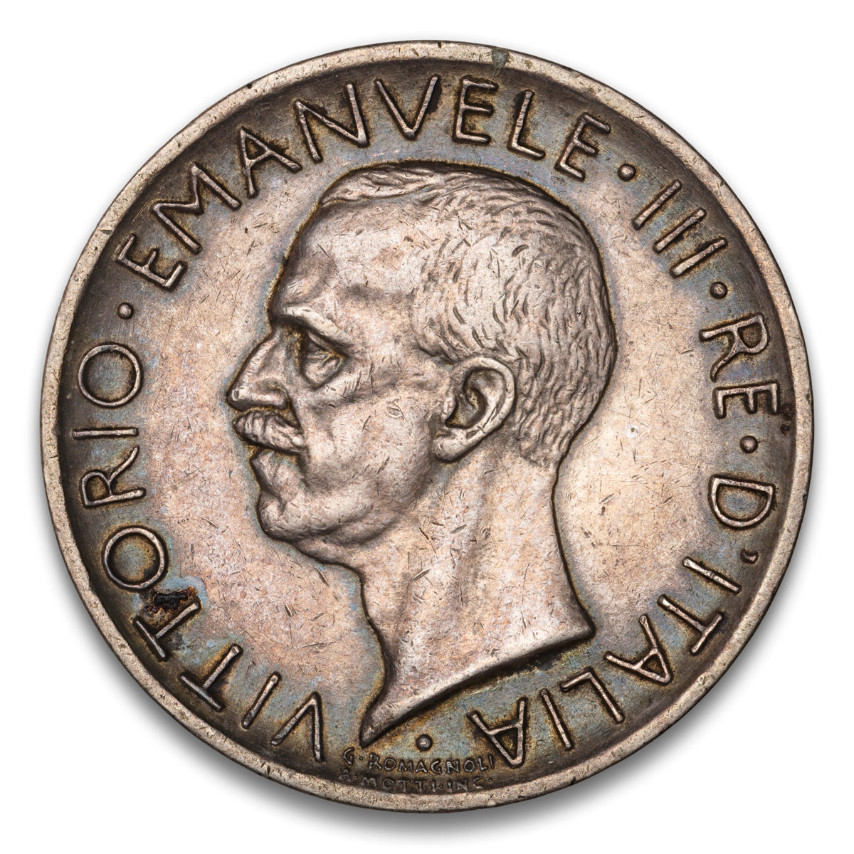 Italy Silver 5 Lire 1927 R