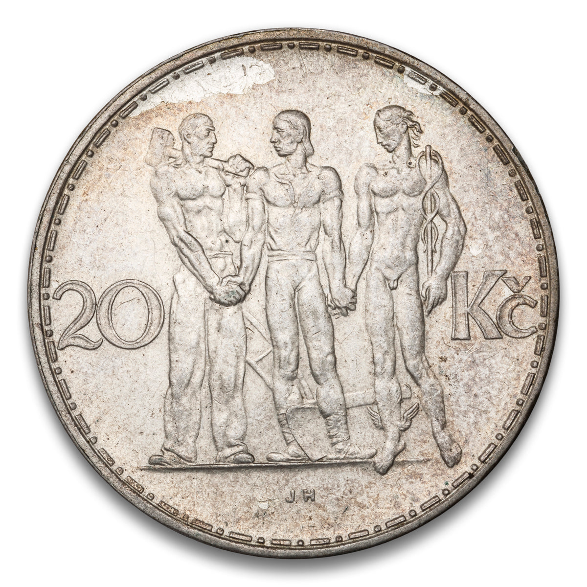 Czechoslovakia Silver 20 Korun 1933