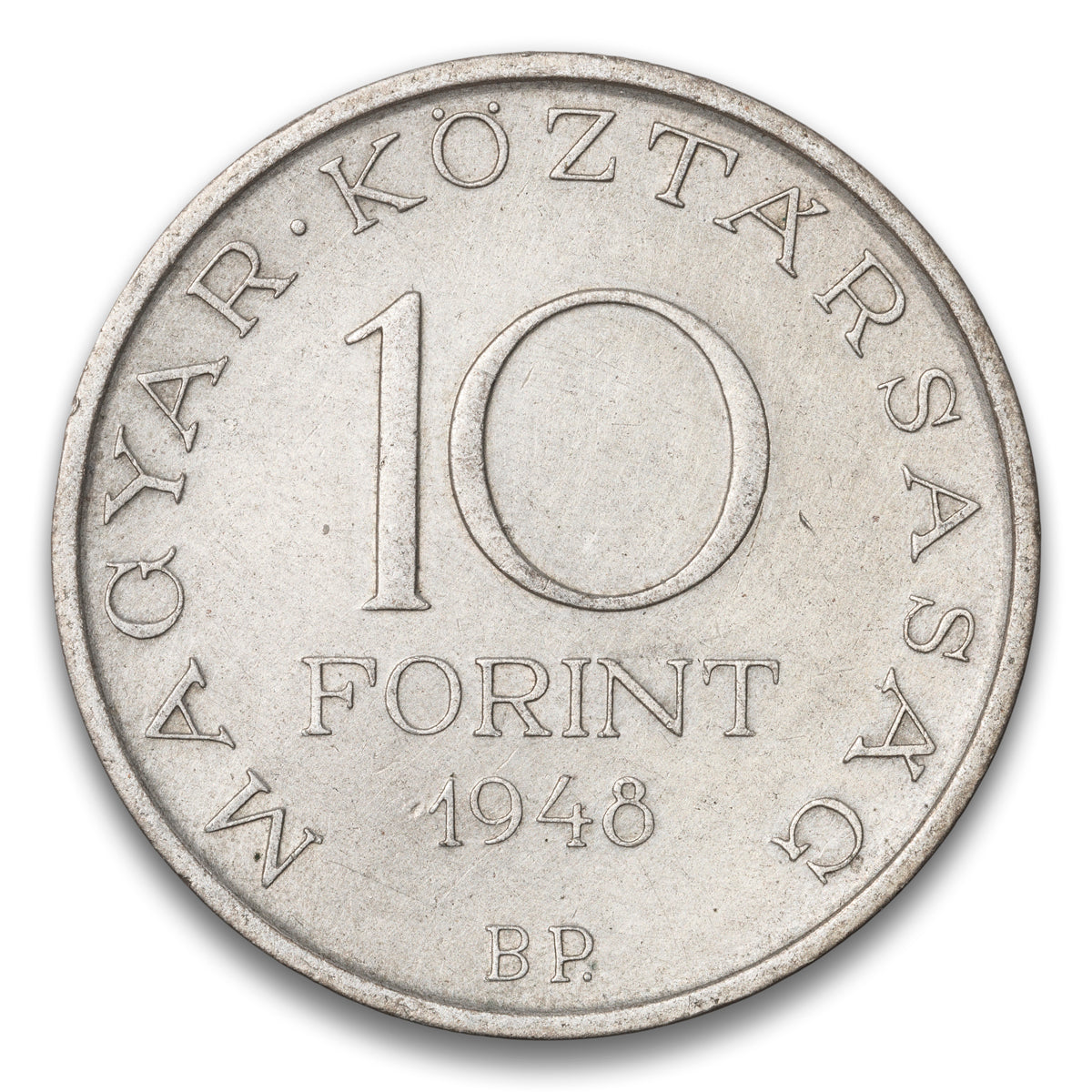 Hungary Silver 10 Forint 1948