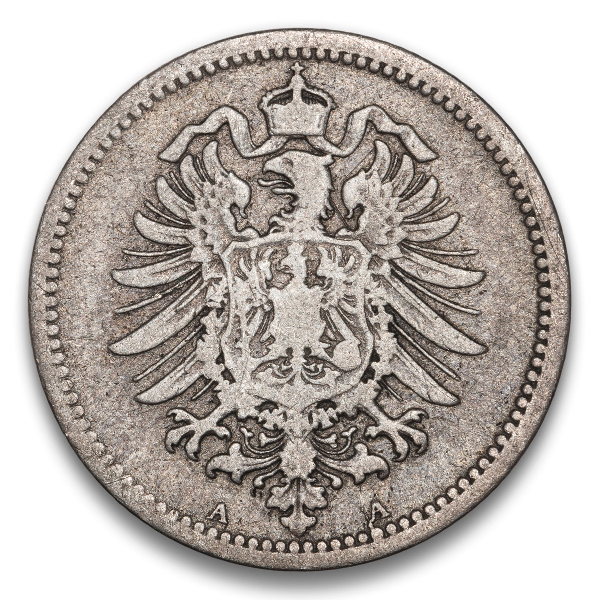 Germany Silver 20 Pfennig 1874 A