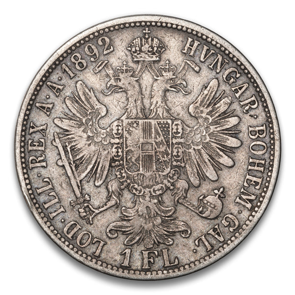 1861 オーストリア　1 Florin銀貨　極美品 Austria Silver 1 Florin 1892