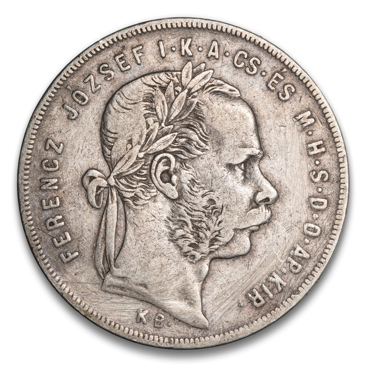 Hungary Silver 1 Florin 1877 KB