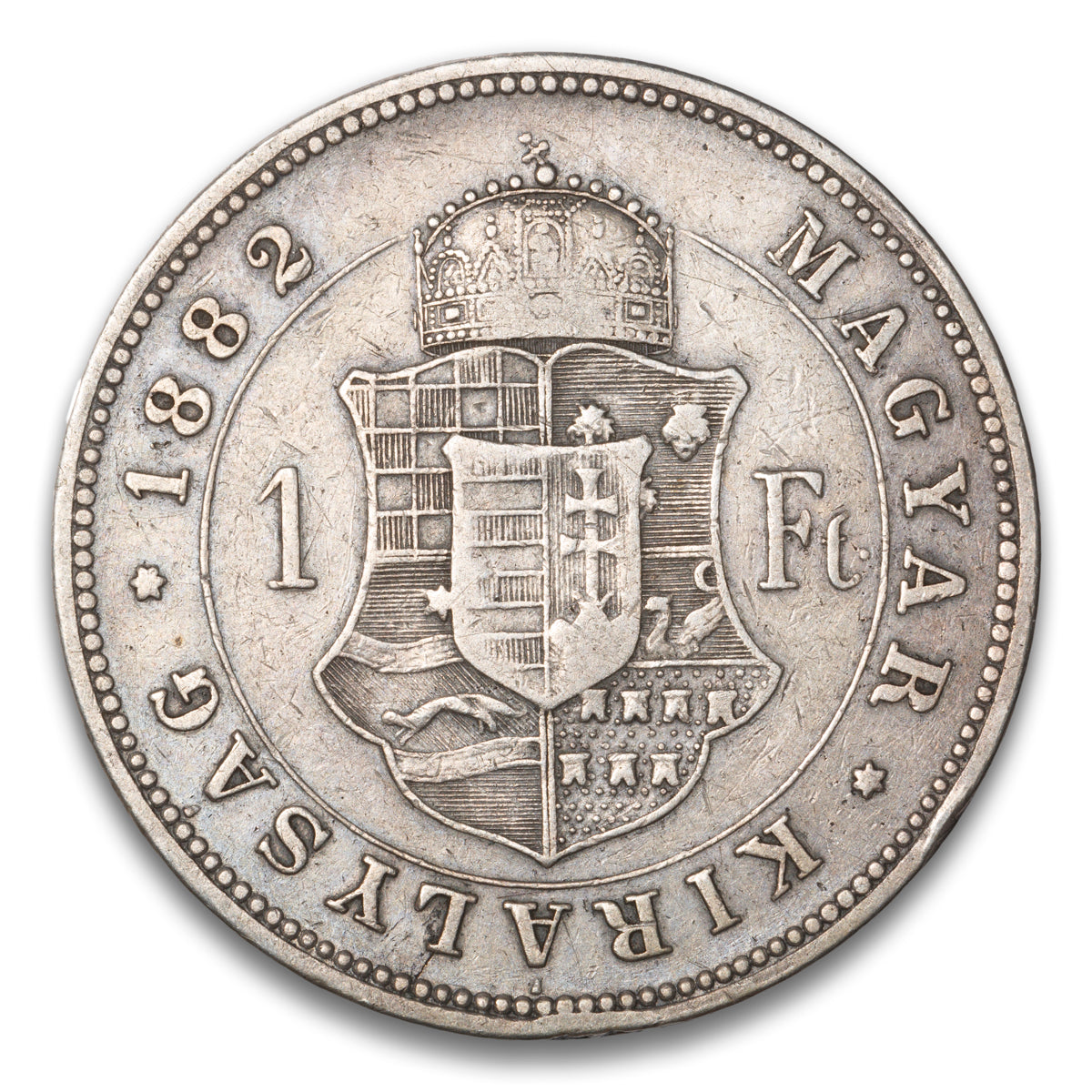 Hungary Silver 1 Florin 1882 KB