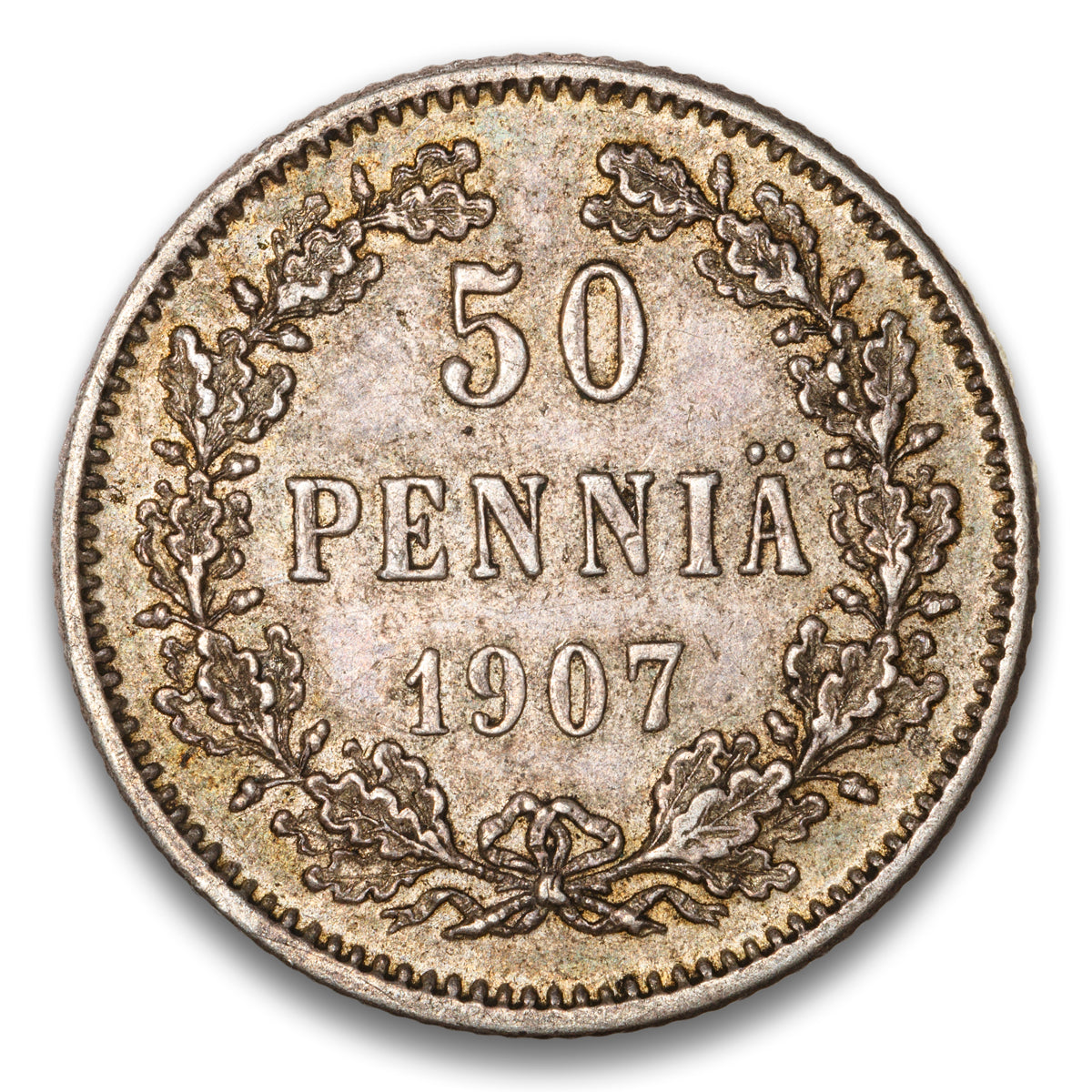 Finland Silver 50 Pennia 1907 L