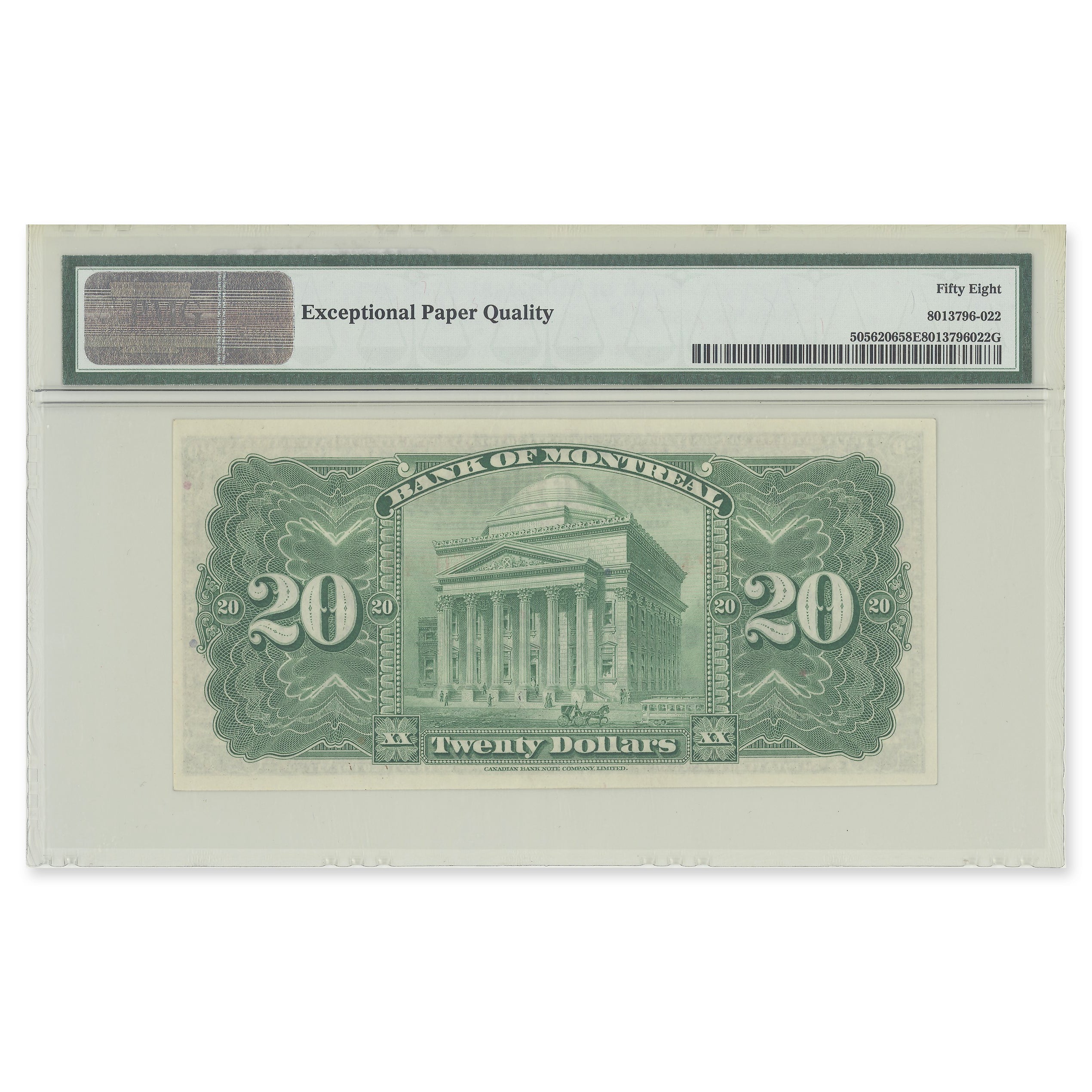 $20 1938 505-62-06 The Bank of Montreal Various-Gordon PMG AU-58