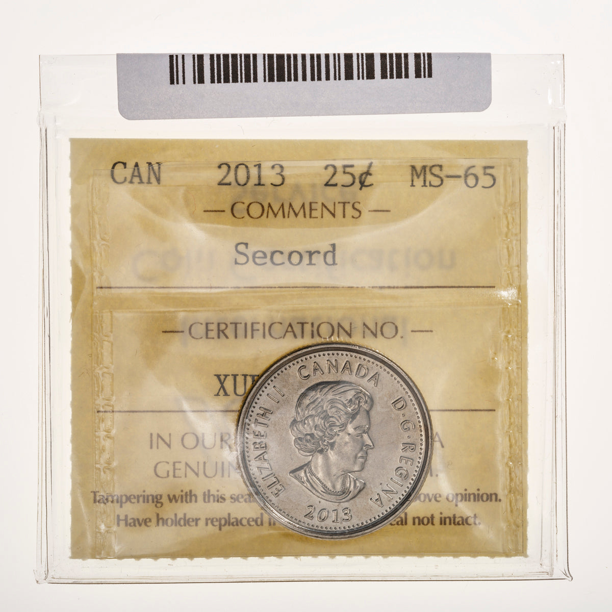 25 Cent 2013 ICCS MS-65