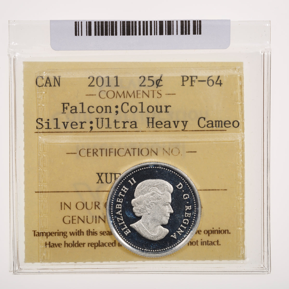 25 Cent 2011 Ultra Heavy Cameo ICCS PF-64
