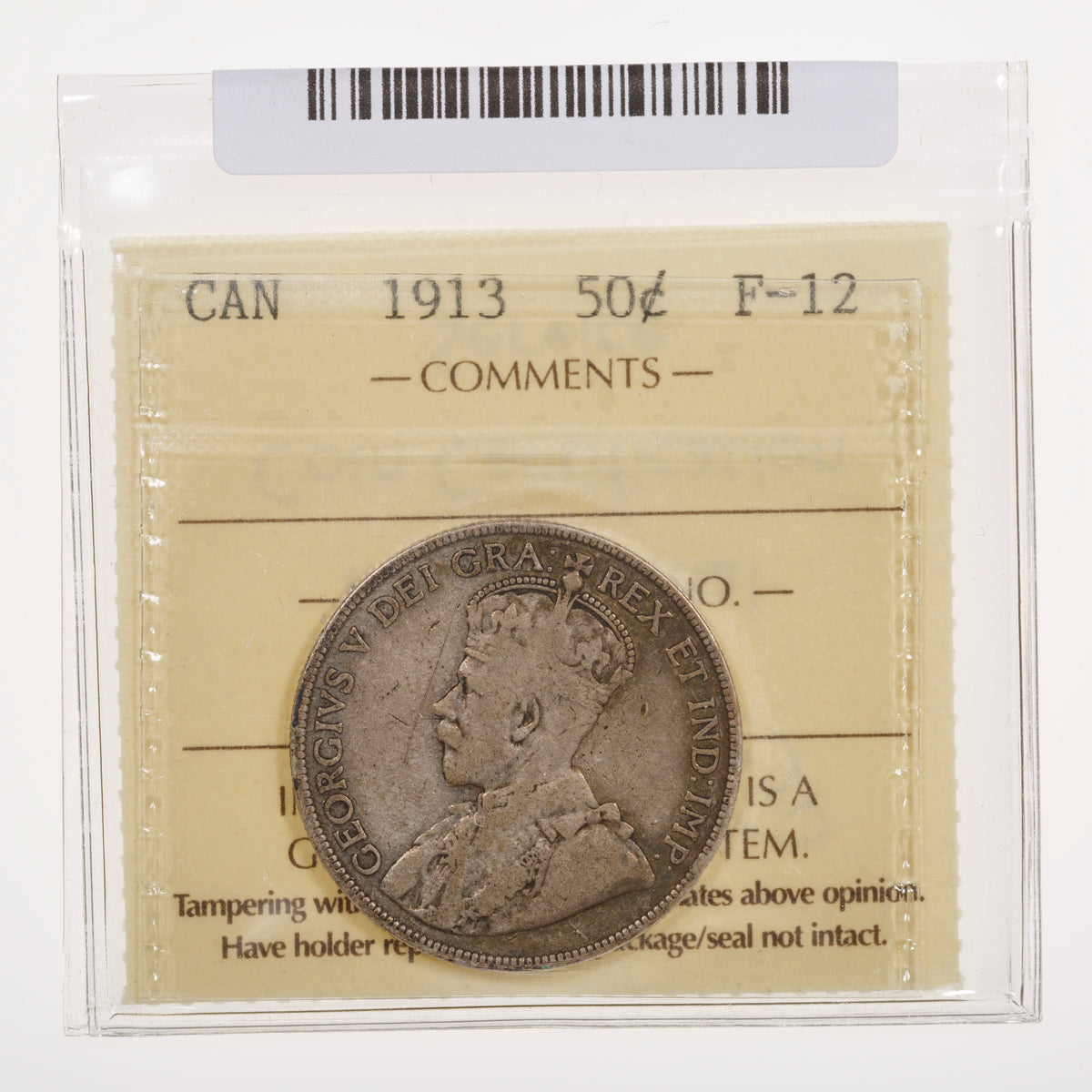 50 Cent 1913 ICCS F-12