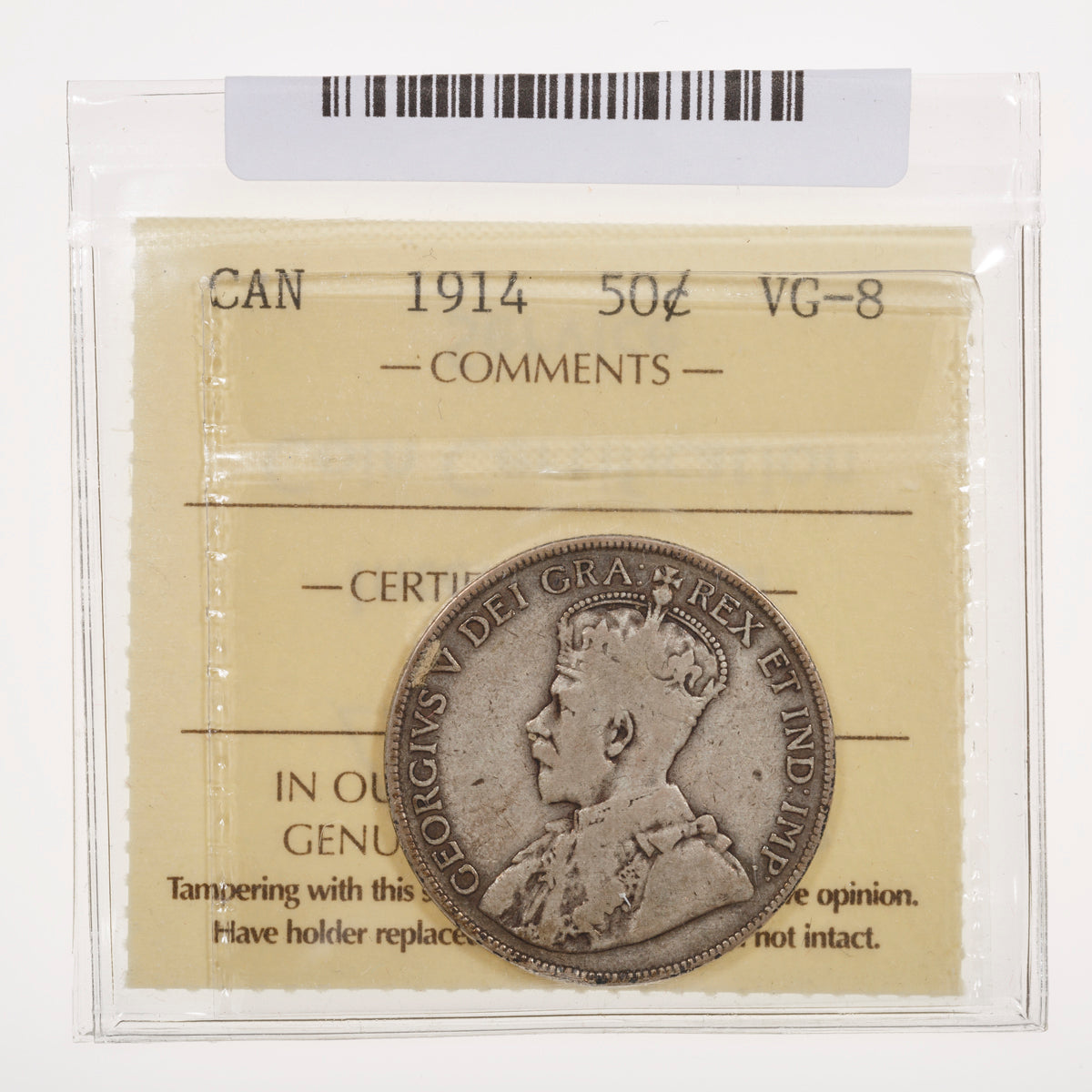 50 Cent 1914 ICCS VG-8