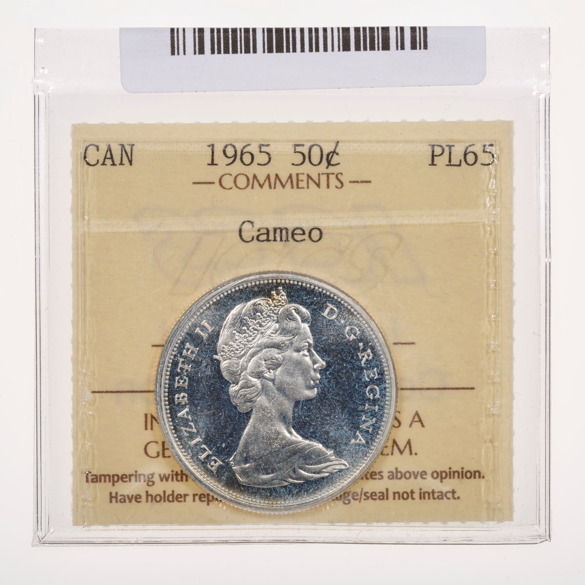 50 Cent 1965 Cameo ICCS PL-65