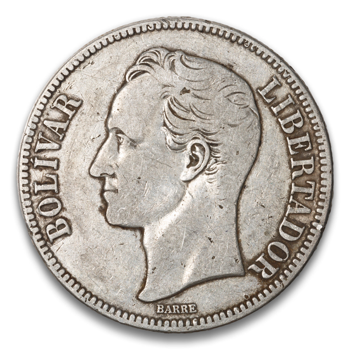 Venezuela Silver 5 Bolivares 1926