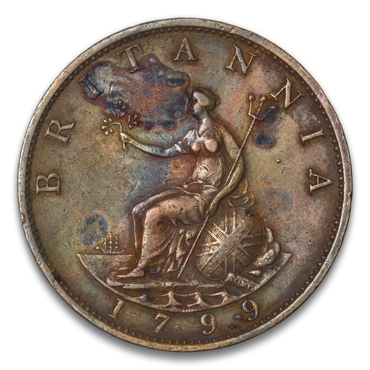 Great Britain Base 1/2 Penny 1799