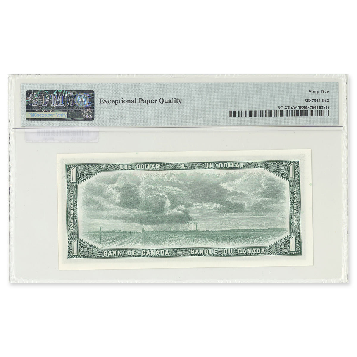 $1 1954 Replacement Modified Series BC-37bA Beattie-Rasminsky Prefix *A/A PMG GUNC-65 EPQ