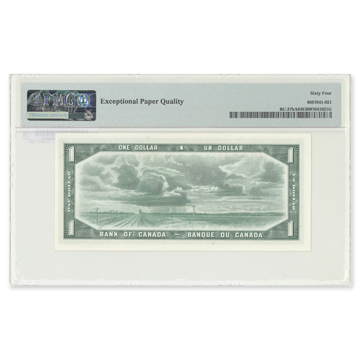 $1 1954 Replacement Modified Series BC-37bA Beattie-Rasminsky Prefix *A/A PMG CUNC-64 EPQ