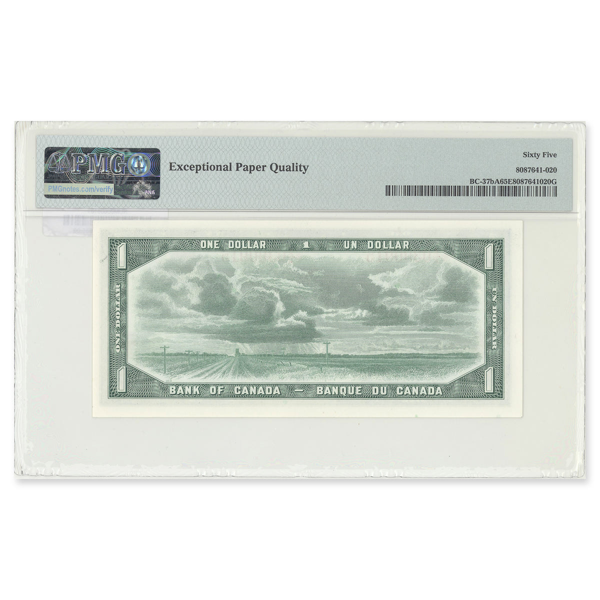 $1 1954 Replacement Modified Series BC-37bA Beattie-Rasminsky Prefix *A/A PMG GUNC-65 EPQ