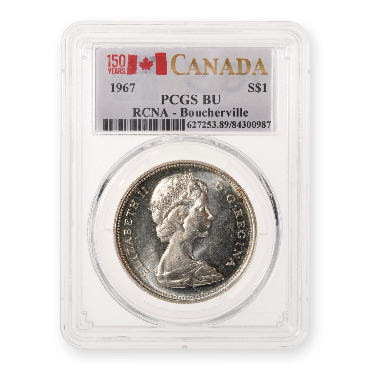 $1 1967 PCGS BU 2017 Boucherville RCNA Convention label