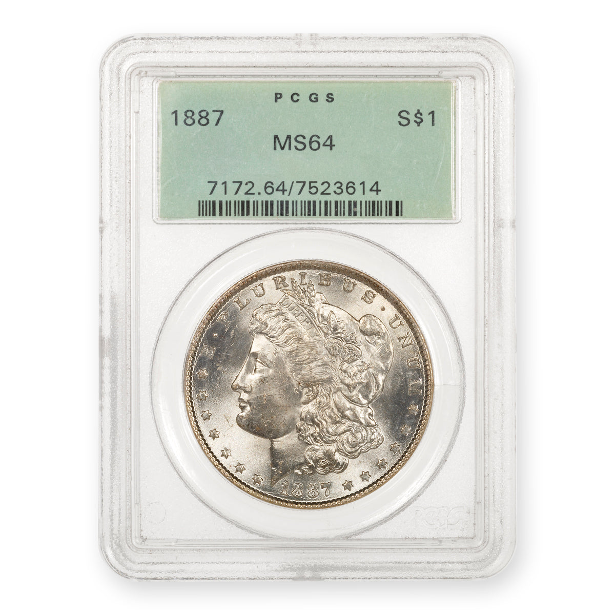 US $1 1887 Morgan PCGS MS-64