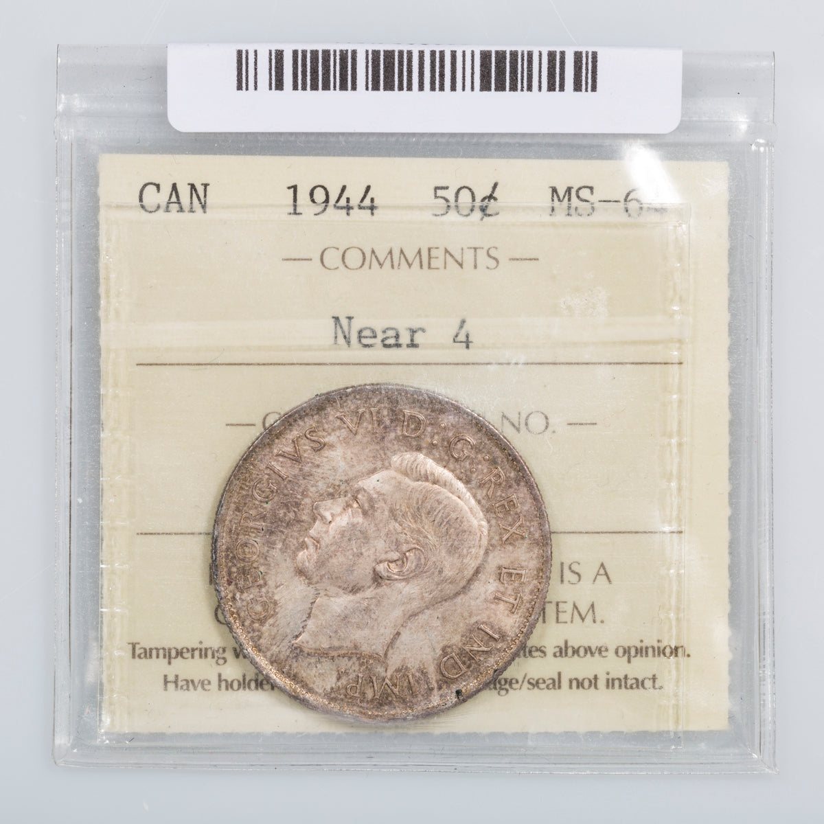 50 Cent 1944 Near 4 ICCS MS-64