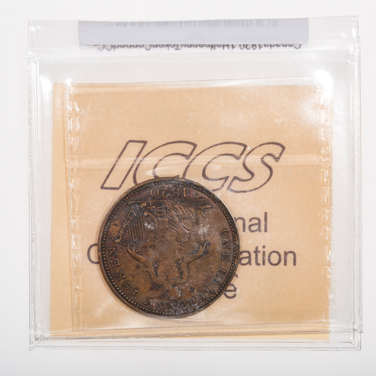 Copper Canada 1820 Nova Scotia Base One Halfpenny Token