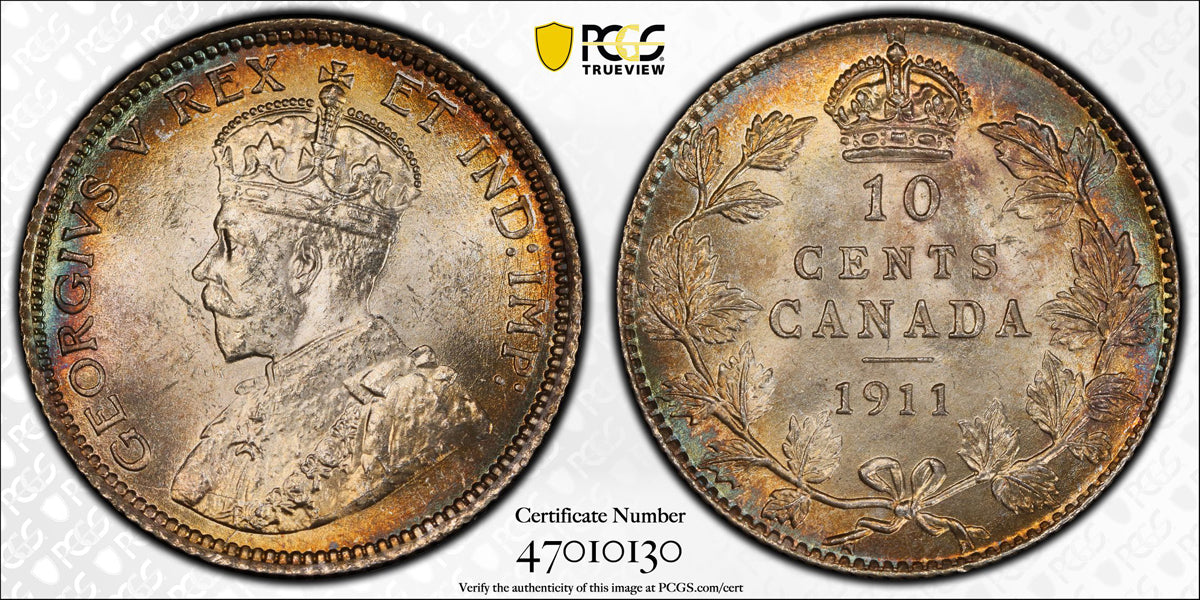 10 Cent 1911 PCGS MS-64