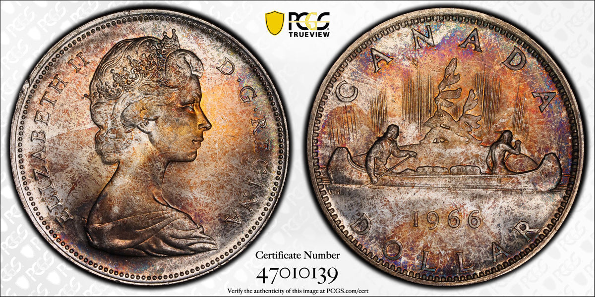 $1 1966 Large Beads PCGS MS-65