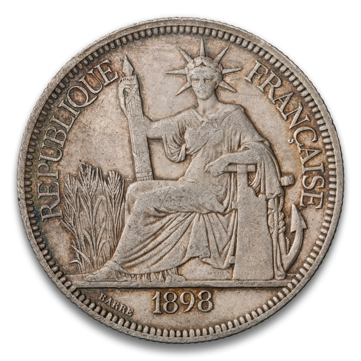 French Indo-China Silver 1 Piastre 1898 A