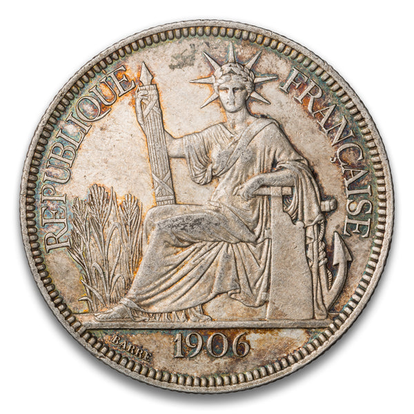 French Indo-China Silver 1 Piastre 1906 A