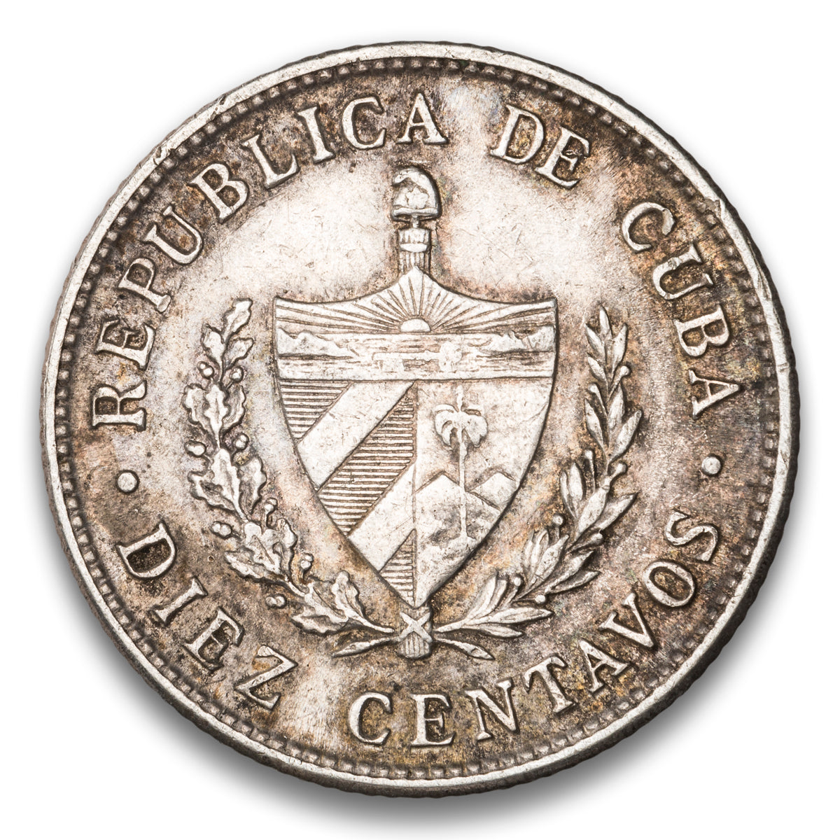 Cuba Silver 10 Centavos 1949