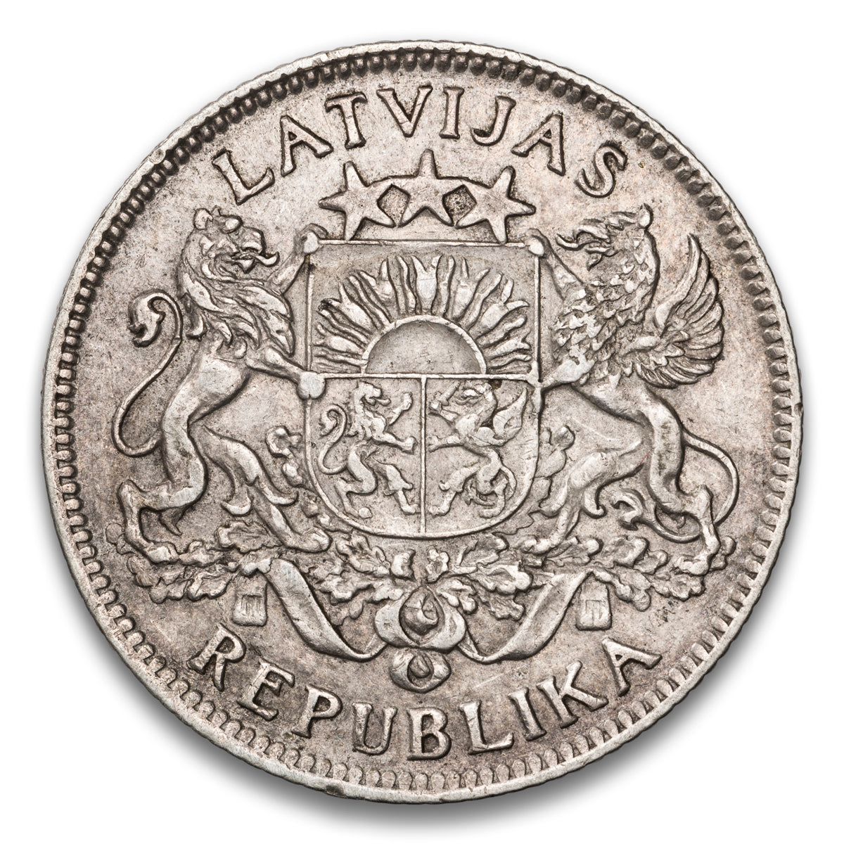 Latvia Silver 1 Lats 1924