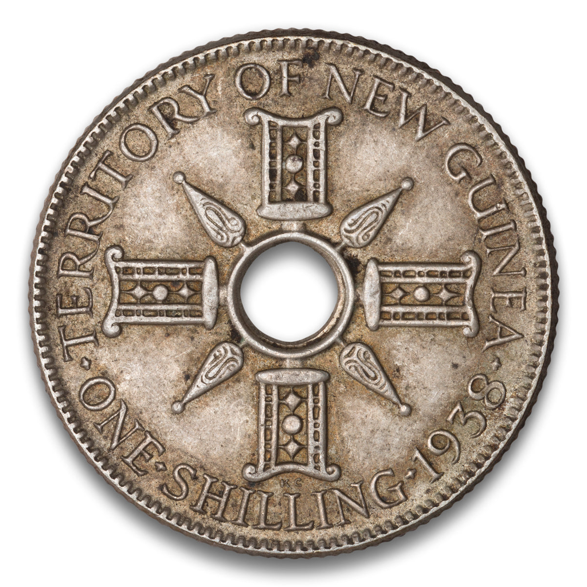 New Guinea Silver 1 shilling 1938